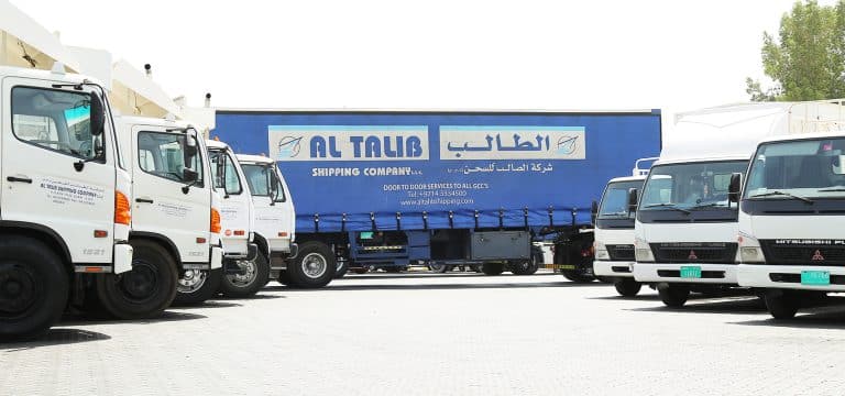 Al Talib shipping service land transport fleet Dubai