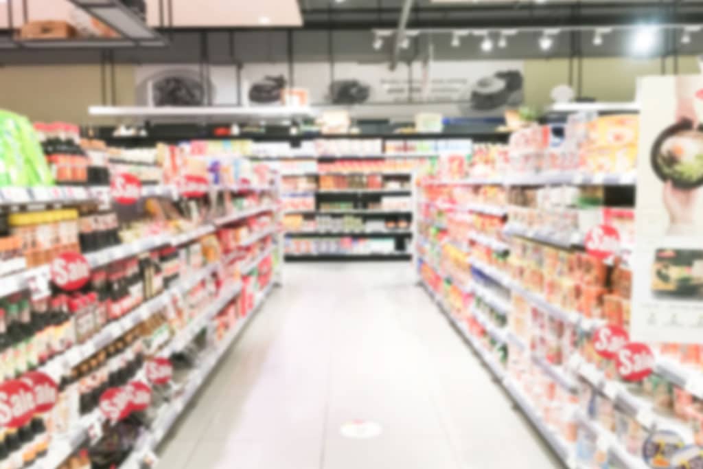 FMCG cargo on display in a shop